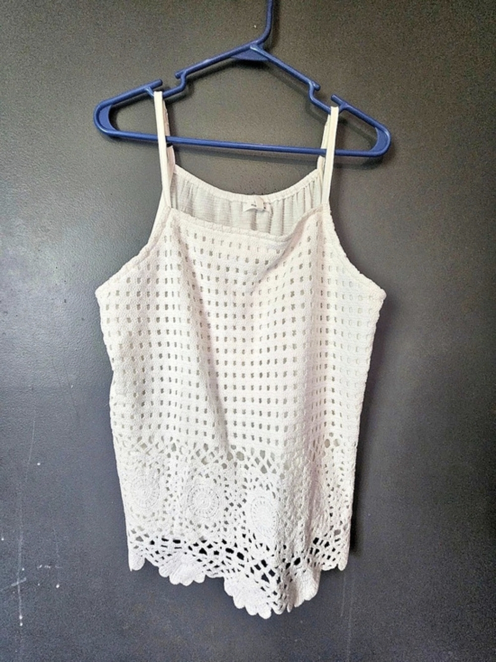 Maurices Crochet Lace Tank Top in White Size XL NWT